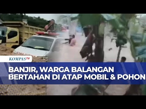 Terjebak Banjir Bandang, Begini Usaha Warga Balangan Bertahan di Atap Mobil dan Pohon