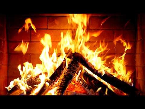 🔥 Fireplace 4K UHD! Fireplace with Crackling Fire Sounds. Fireplace Ambience