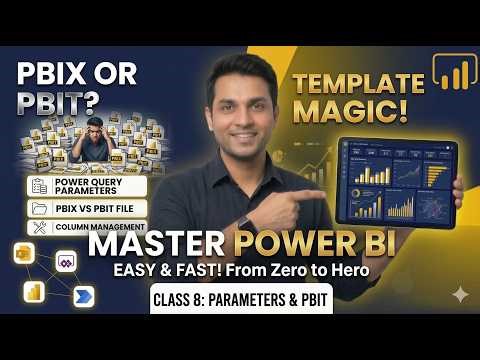 Power BI Full Course in Hindi | Parameters, PBIT & Columns | Class 8