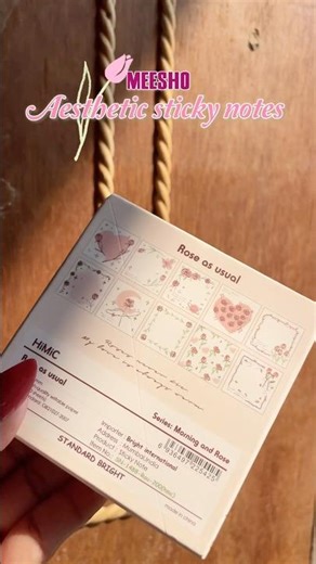 Aesthetic sticky note’s #diy #unboxing #shorts #aesthetic #stickynotes #meesho