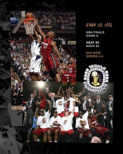 "I ain't going out like this!" ...and the rest was history from there. Down 2-0 in the 2006 NBA Finals, finished as NBA Champions. | Miami Heat