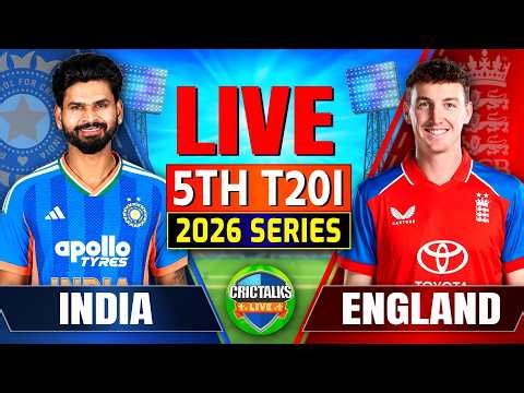 🔴 Live: India Vs England, 5th T20I | 2026 Series | Cricket Match Today Scores & Commentary