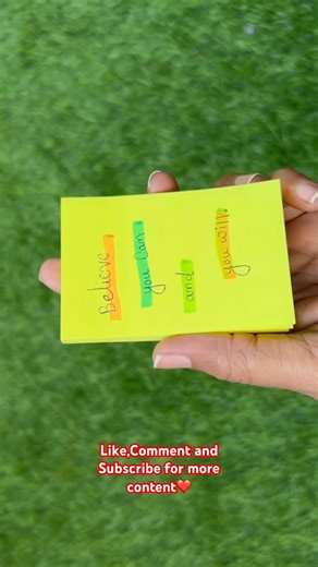 Cute DIY Sticky Notes Decoration 💛 Quote Writing Ideas for Daily Motivation