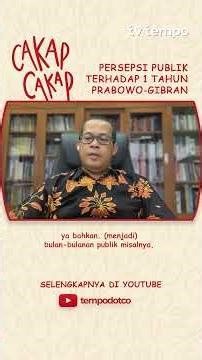 Cakap-Cakap | Persepsi Publik Terhadap 1 Tahun Prabowo-Gibran