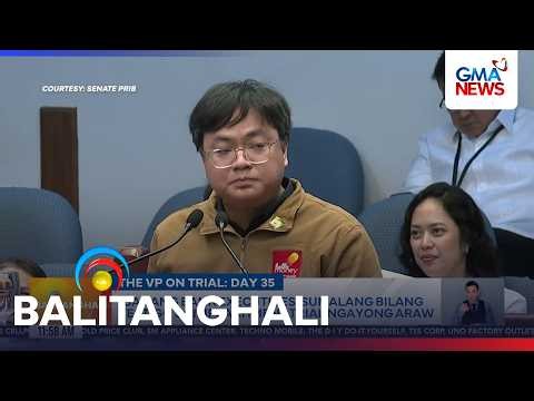 Iba pang bank executives, sumalang bilang testigo sa impeachment trial ngayong araw | Balitanghali