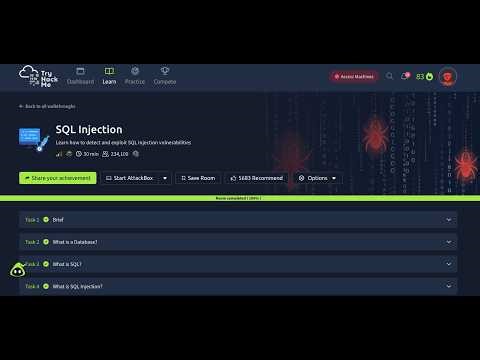Sql Injection TryHackMe walkthrough 2026