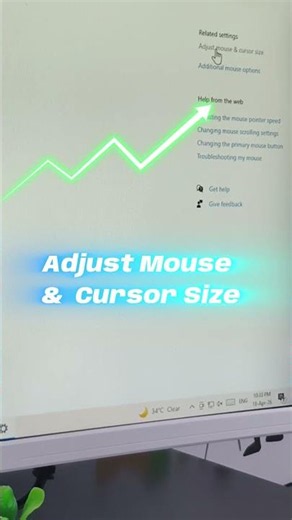 Adjust MOUSE pointer SETTING . Computer tricks
