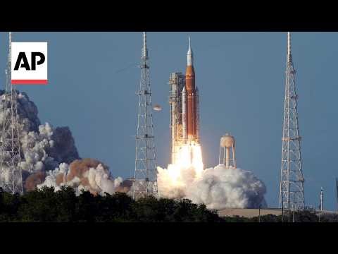 Rocket lifts off with 4 Artemis II astronauts on a mission to moon and back