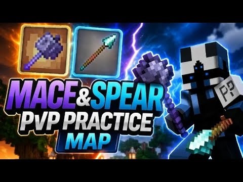 Minecraft Mace & Spear PvP Practice Map 🔥 | Become Pro in 5 Minutes!