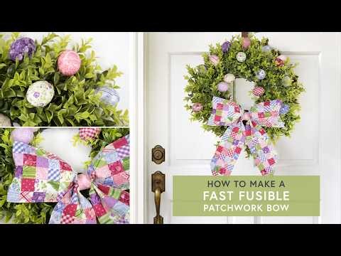 How To Make A Fast Fusible Patchwork Bow | Shabby Fabrics