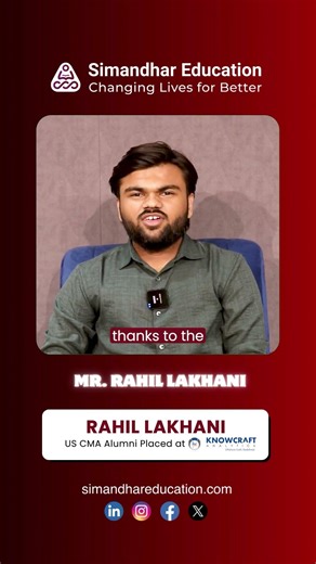 From Hyderabad to KnowCraft: Rahil’s CMA Success Story with Simandhar Education! | CMA | CMA Course|