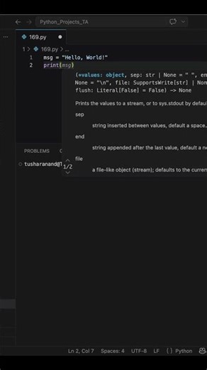 Python Strings in just 44 Seconds! 🔤🔥 | Beginner Friendly! #coding #python #programming #strings