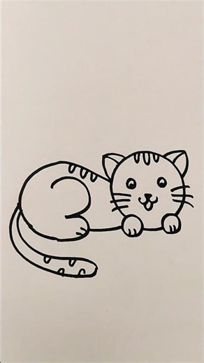 Number 300 to Cat 😺 drawing easy #drawings #shortsviral #trending #yt