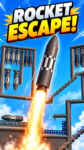 Impossible Rocket Obstacle Course in SFS! 🌌