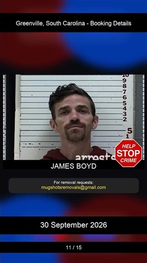 Greenville, South Carolina Booking Records - 30 September 2026