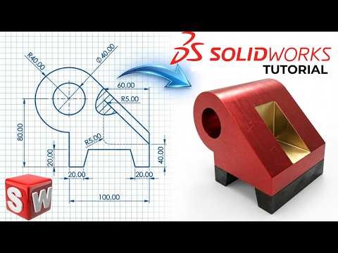 SolidWorks Extrude, Cut & Fillet: Beginner Part Design Tutorial #9