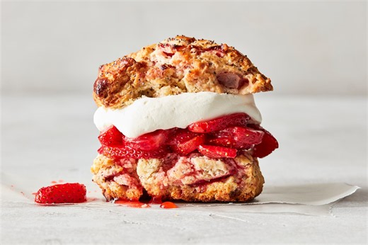 Double strawberry shortcakes