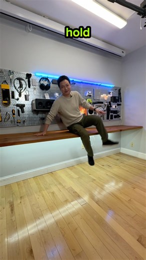 The stress test you asked for. DIY floating desk, built in 2020. Tutorial on my channel.