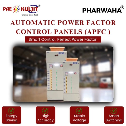 PaeKuljit Automation Engineers Automatic Power Factor Control Panels (APFC) Optimize your electrical system, reduce energy losses, and lower electricity bills with our advanced APFC Panels. Designed for accurate power factor correction, stable performance, and long-term reliability — the perfect solution for modern industries. 🔹 Improves power factor 🔹 Reduces energy costs 🔹 Protects electrical equipment 🔹 Fully automatic operation Power smarter. Save more. Work efficiently. 📞 PH:- 97798-00