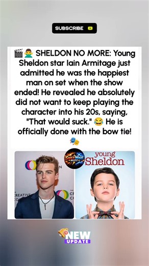 Iain Armitage says he's glad Young Sheldon ended: "That would suck." 🎬😂 #trending #shortsfeed #viral