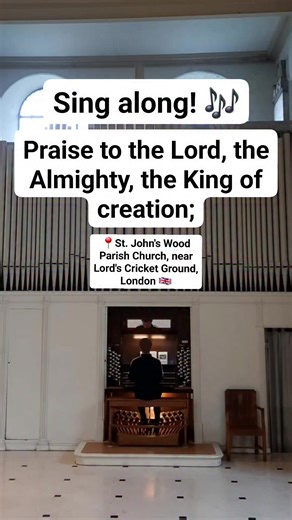 👑🎶 'Praise to the Lord, the Almighty, the King of Creation!' The first verse of this great hymn ringing out on the organ of St John’s Wood Parish Church, just opposite the iconic Lord's Cricket Ground in London, England, United Kingdom. 🏏🇬🇧 #PraiseToTheLord #OrganMusic #ChurchMusic #Hymns #SacredMusic #StJohnsWood #LordsCricketGround #LondonMusic #PipeOrgan #ChristianMusic #BritishChurches #LondonLife #ReelMusic | Toby Wright