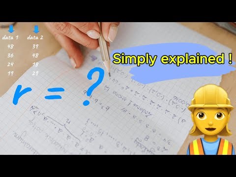 Find Pearson's Correlation Coefficient by Hand (r)