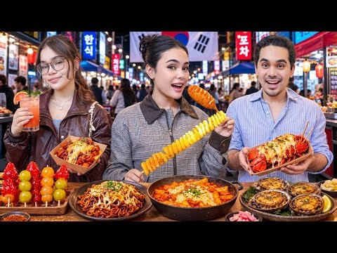 STREET FOOD IN KOREA FOR 24 HOURS | IVANA ALAWI