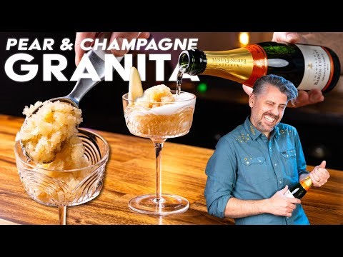Pear Champagne Granita. Easy and ridiculously good