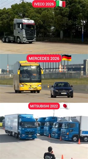 SHOCK Truck AEB: Iveco 2026 vs Mercedes 2026 vs Mitsubishi 2022