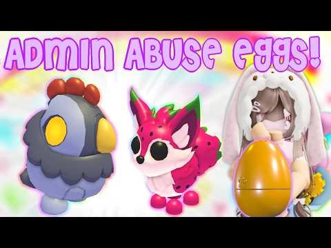 Hatching Admin Abuse Eggs for Velocirooster! | Adopt Me Roblox | Riivv3r