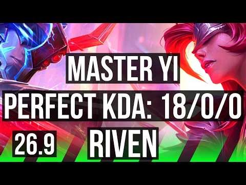 MASTER YI vs RIVEN (JGL) | Perfect KDA: 18/0/0 | EUW Master | 26.9