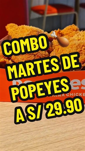 Martes de Popeyes: 6 Piezas de Pollo por S/ 29.90