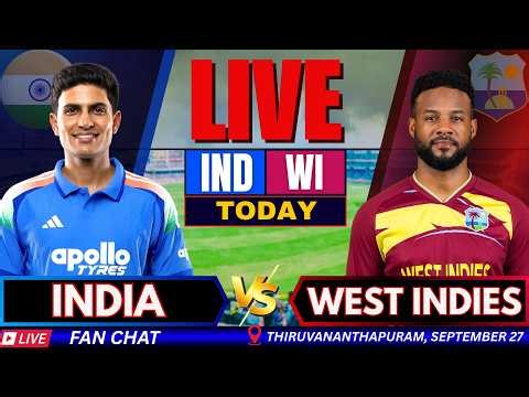 🔴LIVE: India vs West Indies, 1st ODI Match | IND vs WI Live match Today, Live Cricket Score FanChat