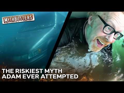 Can You Escape A Car That's Sinking Upside Down? | MythBusters