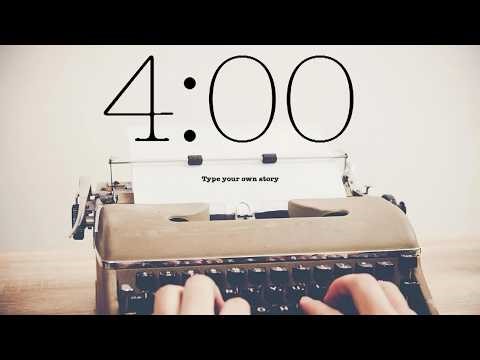 4 Minute Writing Timer | Vintage Typewriter Aesthetic | "Type Your Own Story" Classroom Countdown