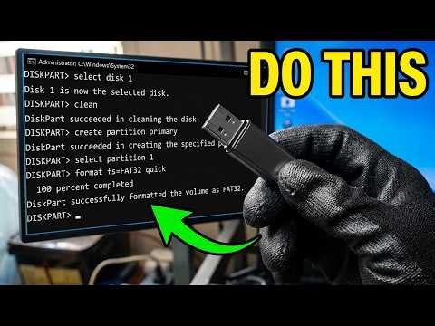 How To Fresh and Clean Format Flash Drive Using Command Prompt and Diskpart!!!