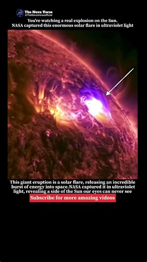 This Is What a Solar Flare Really Looks Like ☀️💥 #solarflare #sunwaves #solartime #darkskies #suns