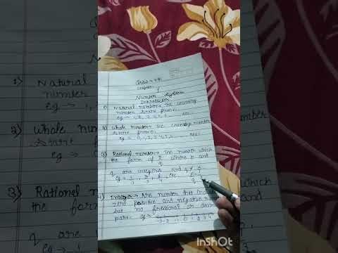 Chapter Number 1 Number System introduction