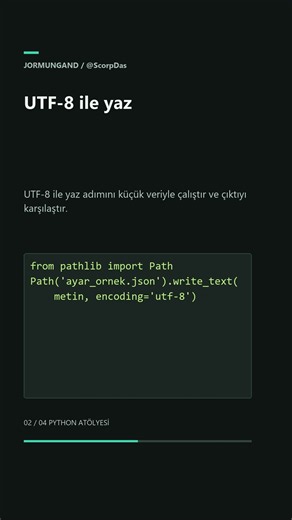 UTF-8 ile yaz: json #Shorts