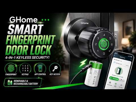 Step by Step Installation Smart Fingerprint Door Lock Review 🔐 4-in-1 Keyless Security