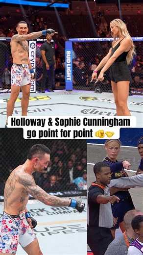 Sophie Cunningham was a ring girl for Holloway-McGregor