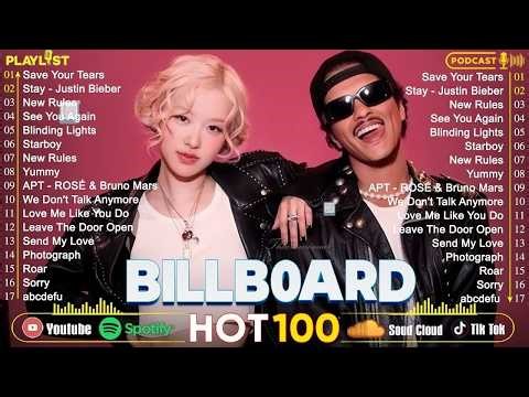Bruno Mars, Maroon 5, Zayn, Adele, Dua Lipa, Ed Sheeran, Rihanna, Selena Gomez - Billboard Hot 100