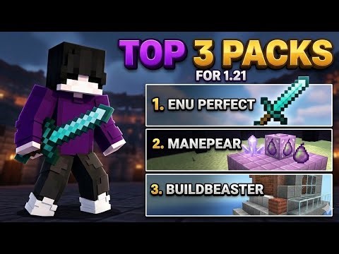 TOP 3 BEST PvP Texture Packs for Minecraft 1.21.1! (Enu Perfect, ManePear & Buildbeaster) 🚀