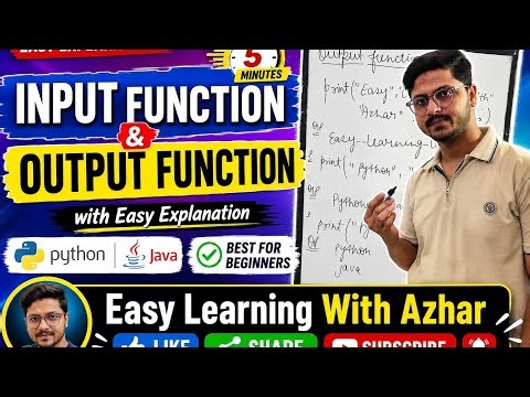 #python input and output function with it's need and easy explanation and example. 