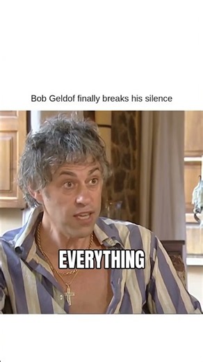 Bob Geldof finally breaks his silence