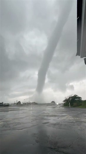 Insane Footage Shows Moment Tornado Rips Through Long Island Beach Club Leaving it in Ruins #shorts