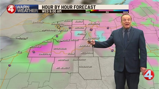☂️Light snow and rain will diminish by the afternoon. See the full forecast here: https://www.wivb.com/weather-news/buffalo-ny-weather-forecast-january-2026-new-years-day-mlk/ | News 4 WIVB Buffalo
