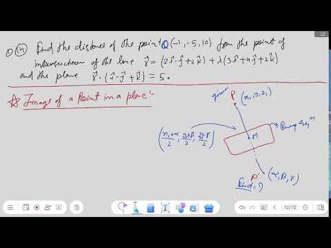 Intersection point of plane and a line | 3D Geometry Mathematics | PRSU Prayagraj | BSc Semester-II