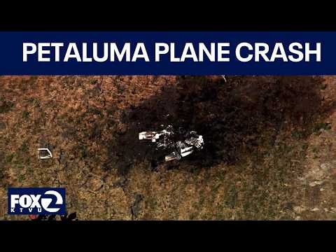 Plane carrying 2 crashes in Petaluma | KTVU