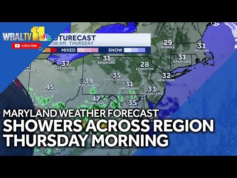 Maryland weather forecast: Early showers Thursday; snow, sleet on Friday